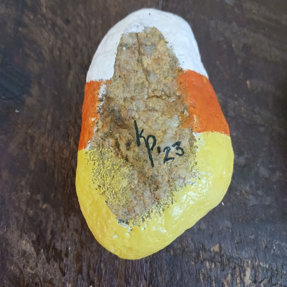 Hand Painted Candy Corn Rocks - Picture 3 of 3